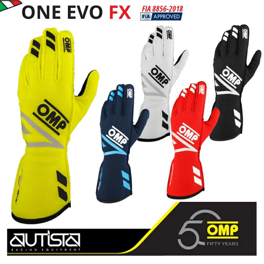 OMP ONE EVO FX GLOVES FIA 8856-2018