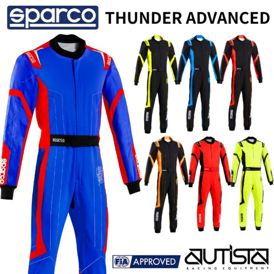 【2025NEW】スパルコ レーシングスーツ  サンダーアドバンスド カート用 THUNDER ADVANCED  FIA8877-2022公認