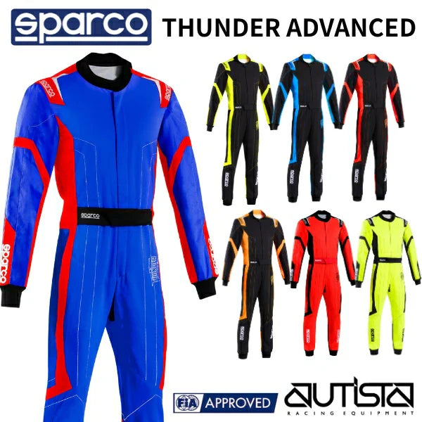 【2025NEW】スパルコ レーシングスーツ サンダーアドバンスド カート用 THUNDER ADVANCED FIA8877-2022公認