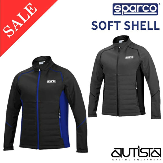 スパルコ ソフトシェル 2022年モデル Sparco SOFTSHELL チームウェア アウター 色廃番 グレー・ブラックブルー