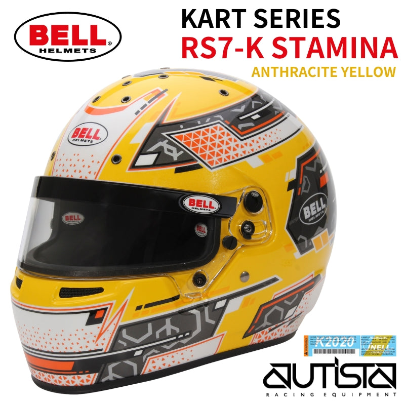 BELL ベル ヘルメット RS7-K STAMINA YELLOW カート用 SNELL