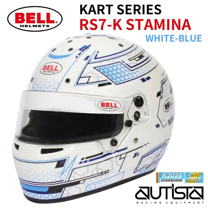 BELL RACING HELMET | RS7-K Stamina White-Blue