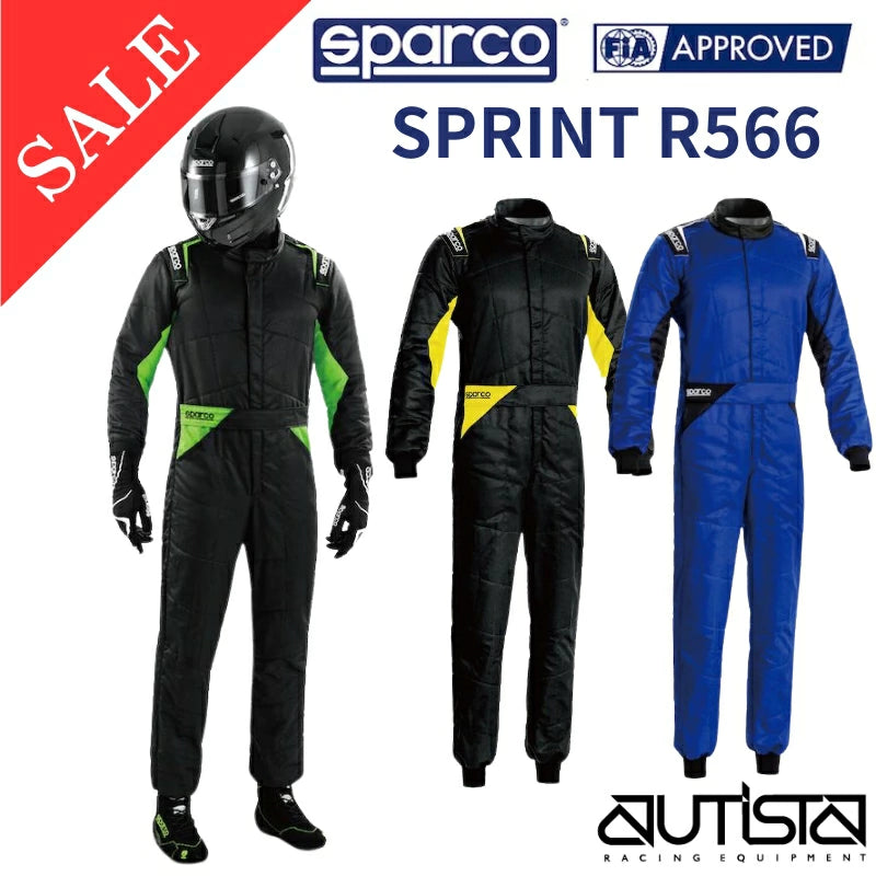 スパルコ レーシングスーツ スプリント 2022年モデル FIA公認 Sparco SPRINT 色廃番 黒緑・黒黄色・青