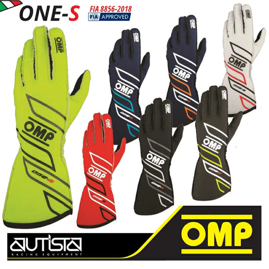 OMP レーシンググローブ 4輪用 ONE-S オーエムピー ワンエス FIA8856-2018公認 外縫い 走行会 レース 四輪用レーシンググローブ 2025NEWモデル