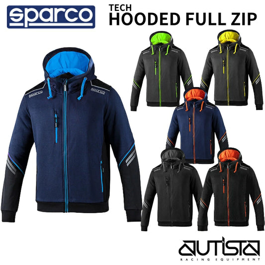 【2025NEWカラー追加】スパルコ テック フーディー フルジップ メカニックウエア SPARCO TECH HOODED FULLZIP チームウェア