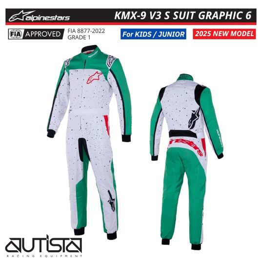 【2025NEW】アルパインスターズ レーシングスーツ KMX-9 V3 S SUIT GRAPHIC 6 for KIDS/JUNIOR