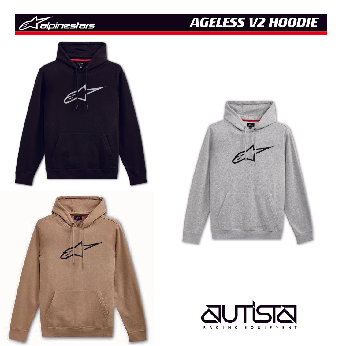 アルパインスターズ パーカー フーディー AGELESS V2 HOODIE