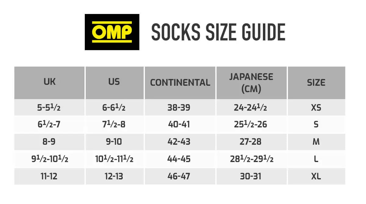 OMP FIRST SOCKS FIA 8856-2018