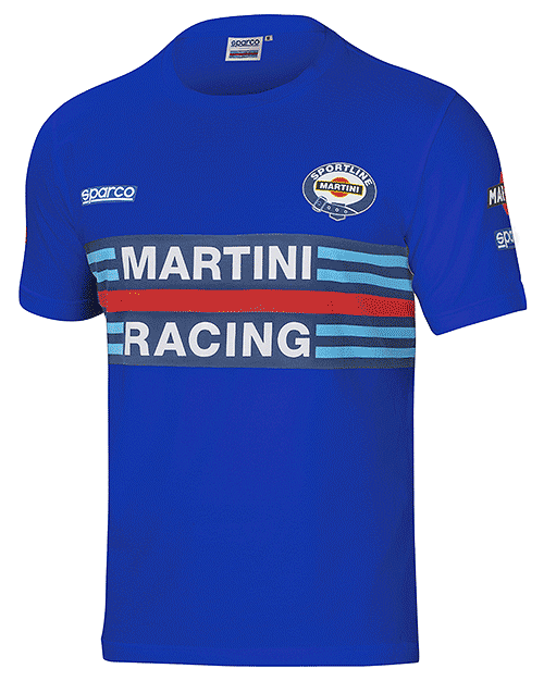 Sparco MARTINI T-SHIRT REPLICA スパルコ マルティニ レーシング Tシャツ レプリカ 半袖 レーシングウェア