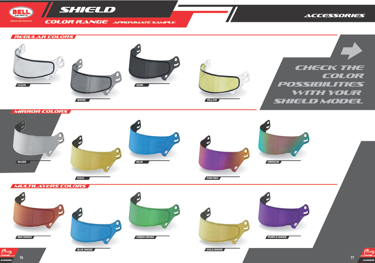 BELL RACING HELMET | SE07 3mm Visor(REGULAR) For Bell 7-Series Helmet - HP7 / RS7 / RS7-K