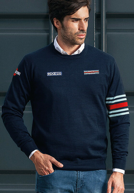 マルティニレーシング ウール クルーネック セーター 2022年モデル スパルコ SPARCO MARTINI RACING WOOL CREWNECK SWEATER ニット トップス