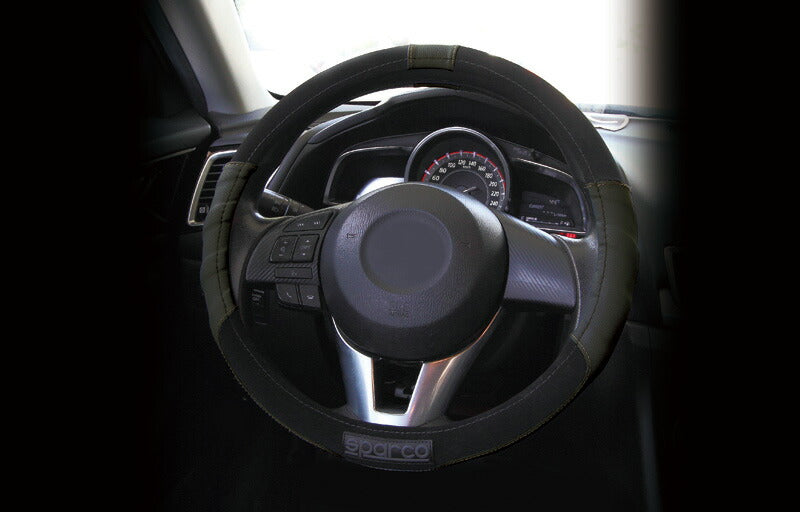 スパルココルサ ステアリングカバー グレー ブラック S スエード SPC1108BKJ_S