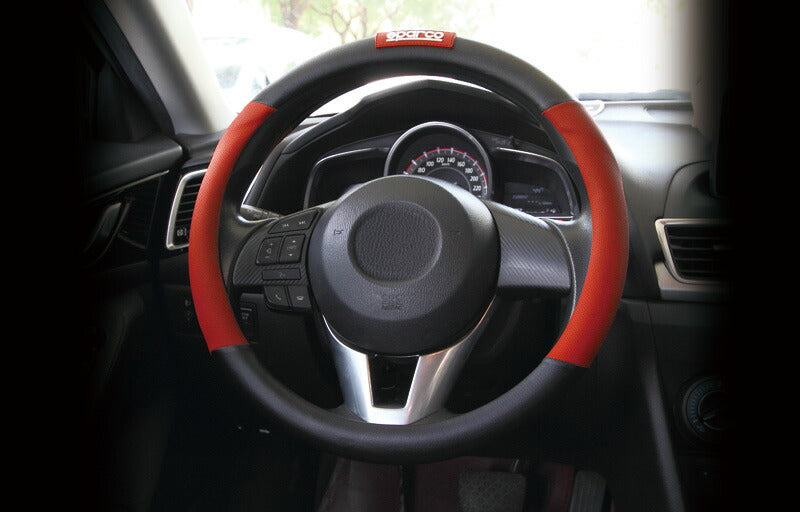 ステアリングアクセサリー スパルココルサ ステアリングカバー S レッド SPC1109RSJS
