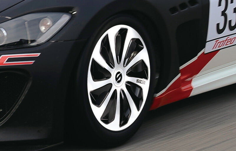 スパルココルサ SICILIA ホイールカバー シルバー ブラック 15インチ SPC1573SVBK_J