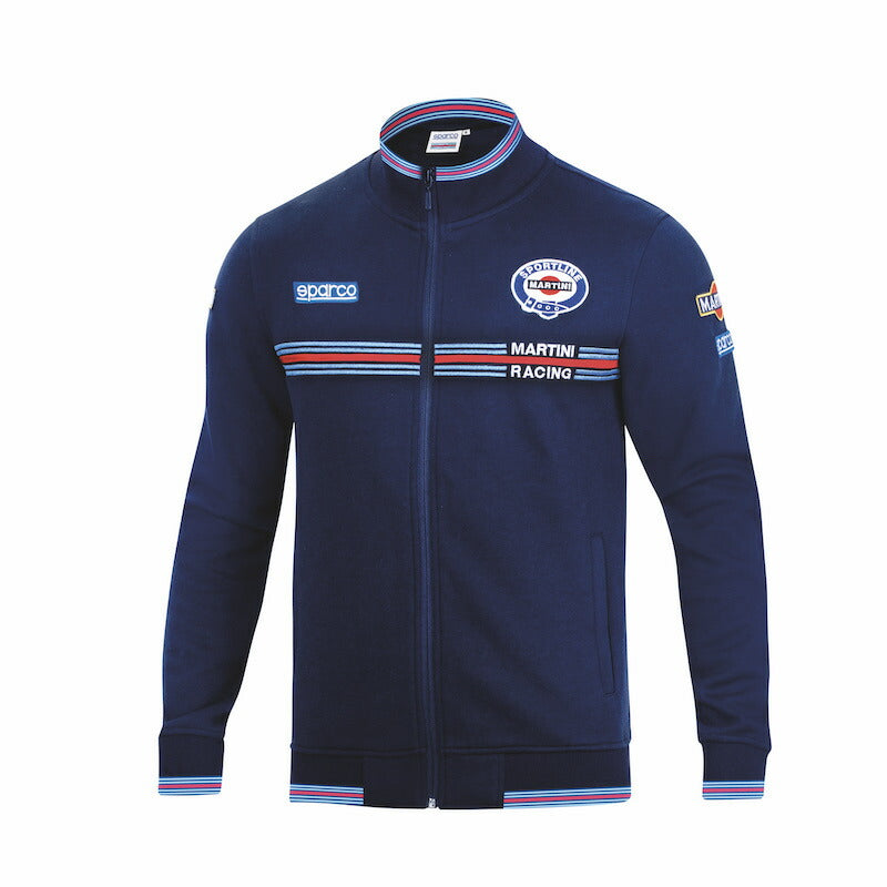 Sparco MARTINI RACING FULL ZIP SWEATSHIRT スパルコ マルティニ レーシング フルジップ スウェット 長袖 レーシングウェア