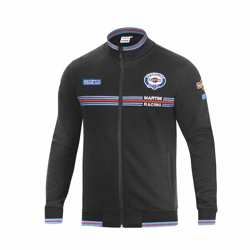 Sparco MARTINI RACING FULL ZIP SWEATSHIRT スパルコ マルティニ レーシング フルジップ スウェット 長袖 レーシングウェア