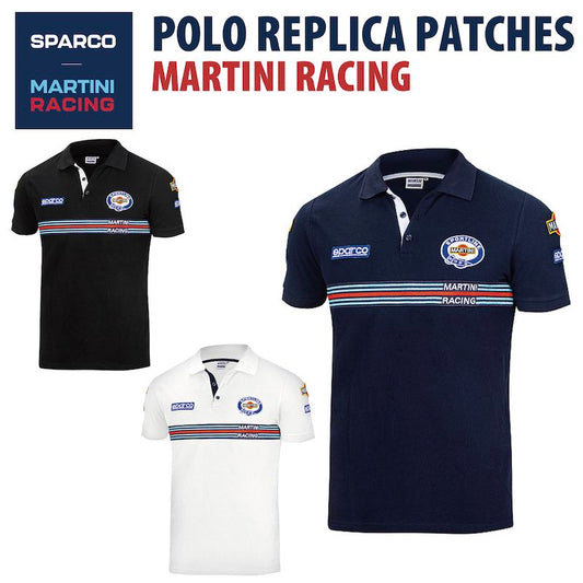 Sparco MARTINI POLO REPLICA PATCHES スパルコ マルティニ レーシング ポロ レプリカ 半袖  レーシングウェア
