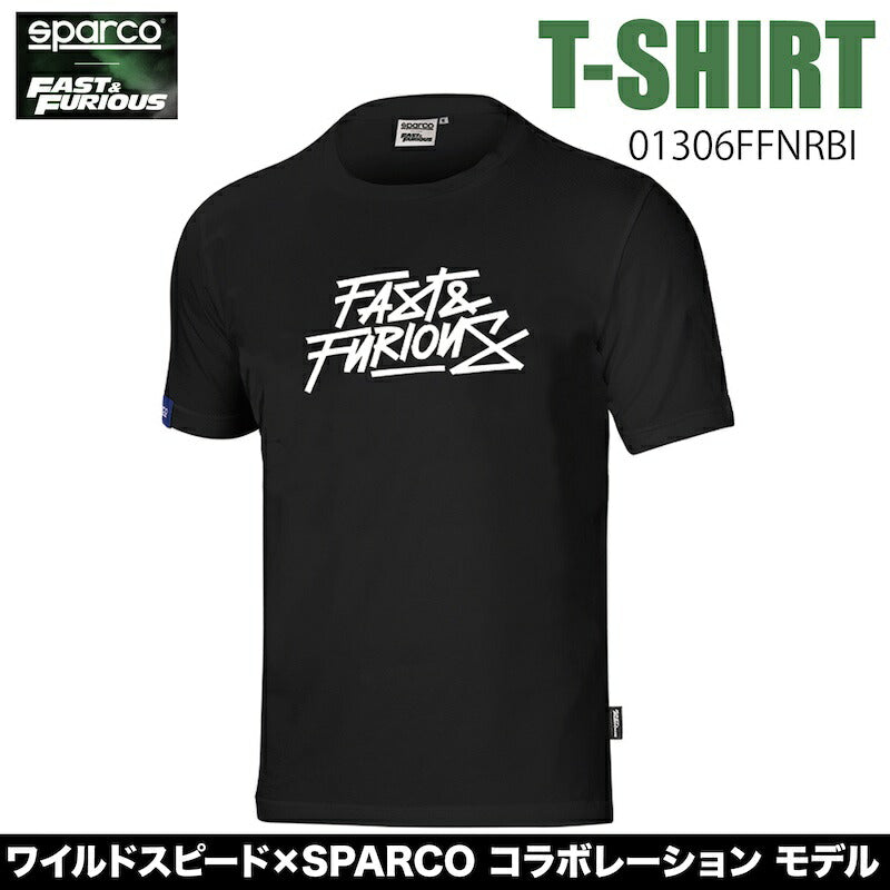 スパルコ × ワイルドスピード T-SHIRT 01306FFNRBI ブラック Tシャツ