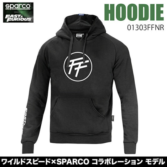 スパルコ × ワイルドスピード HOODIE ブラック パーカー 長袖