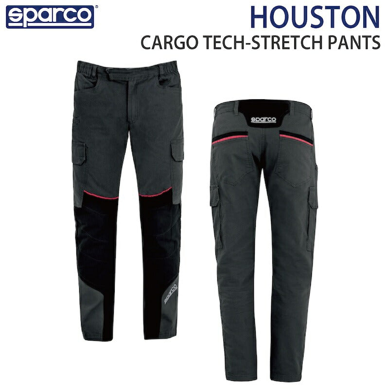 スパルコ メカニックパンツ ヒューストン カーゴ ストレッチ パンツ Sparco HOUSTON CARGO TECH-STRETCH PANTS  ロングパンツ カーゴパンツ