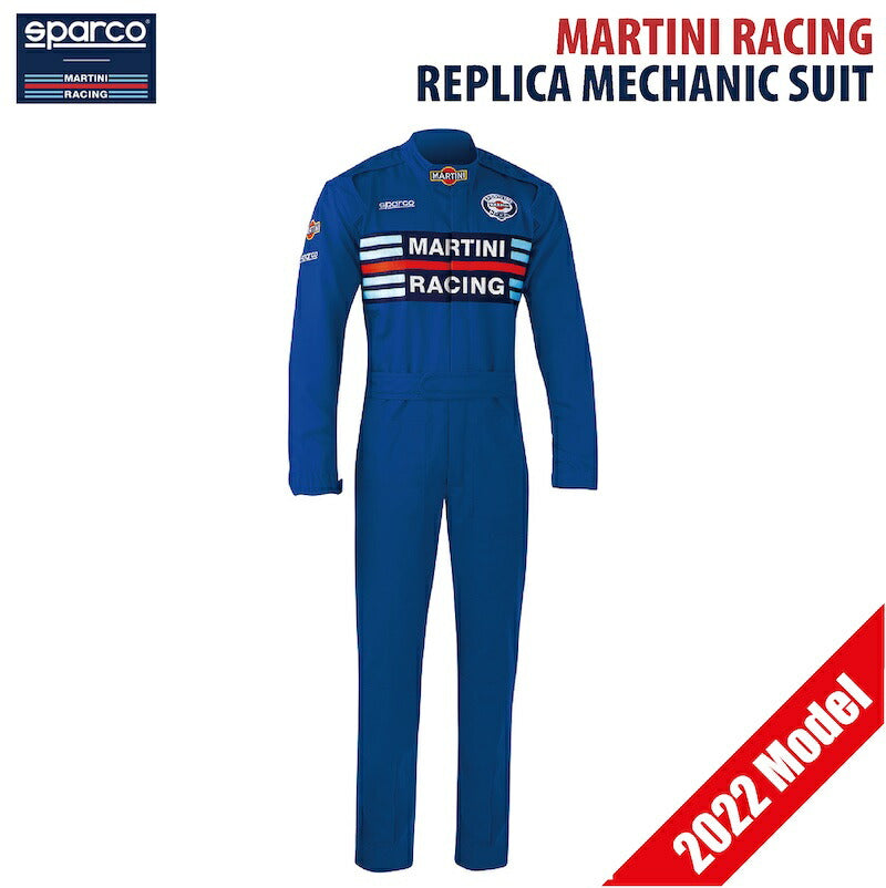 マルティニレーシング レプリカ メカニックスーツ 2022年モデル スパルコ レーシングスーツ SPARCO MARTINI 走行会 整備 メンテナンス