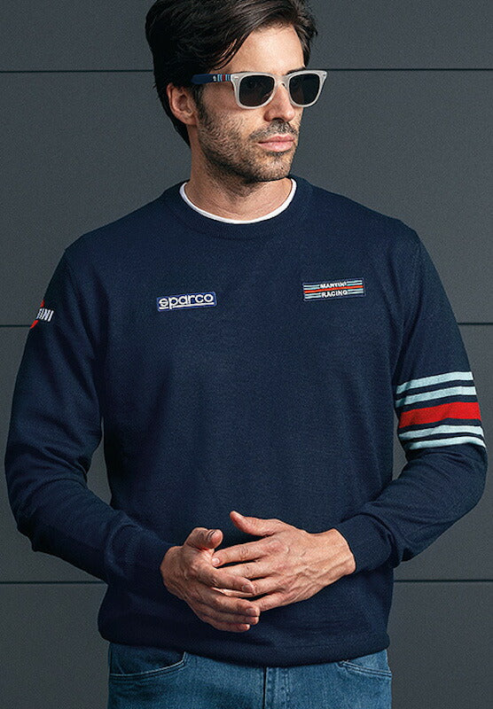マルティニレーシング コットン クルーネック スウェット 2022年モデル スパルコ SPARCO MARTINI RACING COTTON CREWNECK SWEATER トップス
