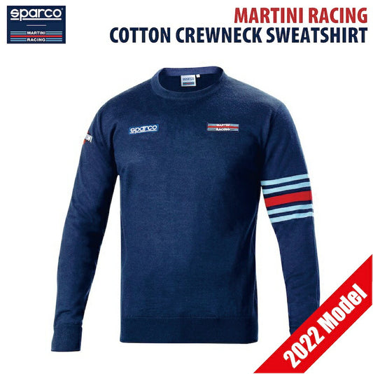 マルティニレーシング コットン クルーネック スウェット 2022年モデル スパルコ SPARCO MARTINI RACING COTTON CREWNECK SWEATER トップス