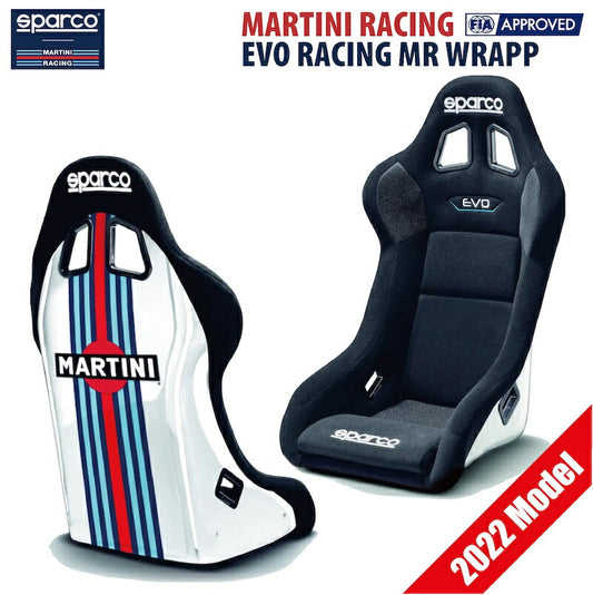 マルティニレーシング レーシングシート EVO RACING MR WRAPP FIA公認 2022年モデル バケットシート スパルコ SPARCO MARTINI RACING