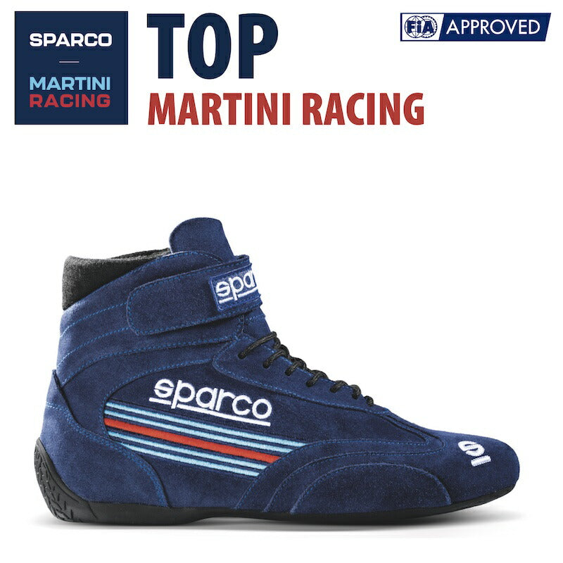 ドライビングシューズ Sparco MARTINI RACING レーシングシューズ TOP FIA公認 スパルコ マルティニ レーシング