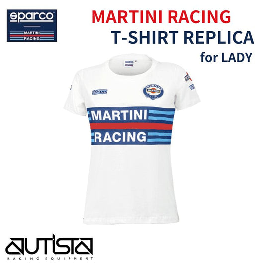 Sparco MARTINI RACING T-SHIRT REPLICA スパルコ マルティニ レーシング Tシャツ レプリカ レディース 2024年NEWモデル