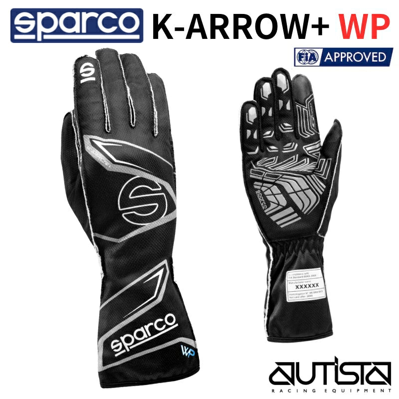 ＜2026NEW＞スパルコ レーシングカートグローブ ウォータープルーフ　ケーアロープラス　 Sparco K-ARROW+WP　FIA8877-2022公認　