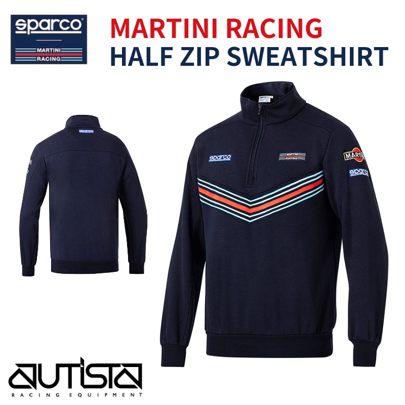 Sparco MARTINI RACING HALF ZIP SWEATSHIRT スパルコ マルティニ レーシング ハーフジップスウェットシャツ 2024年NEWモデル