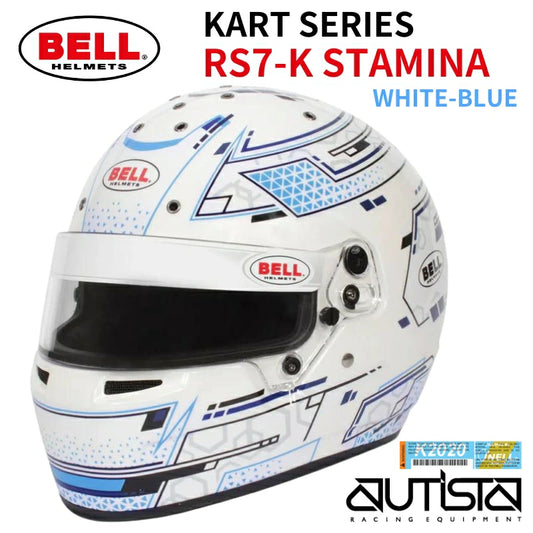 BELL RACING HELMET | RS7-K  Stamina White-Blue