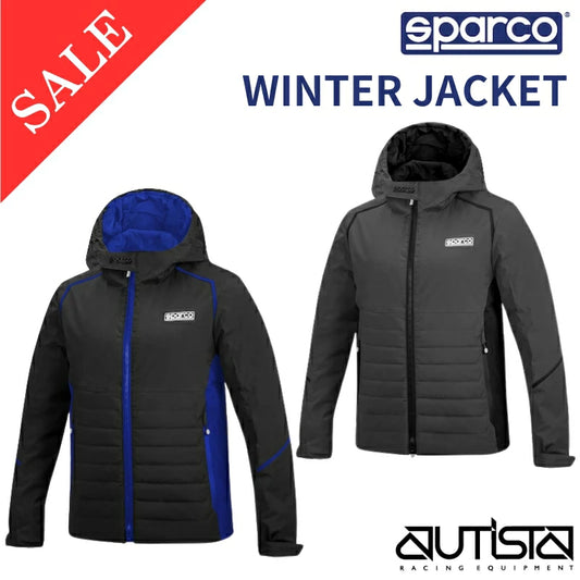 スパルコ ウインター ジャケット 2022年モデル Sparco WINTER JACKET チームウェア アウター 廃盤色　グレー・ブラックブルー