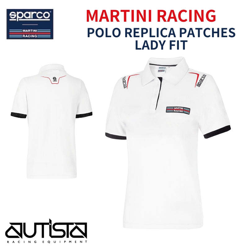 Sparco MARTINI RACING POLO REPLICA PATCHES LADY FIT スパルコ マルティニ レーシング ポロシャツ レプリカ レディース 2024年NEWモデル