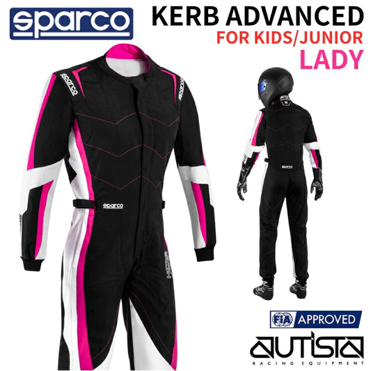 Sparco レーシングスーツ KERB ADVANCED KID GIRL スパルコ カーブ アドバンス キッズ ガール FIA8877-2022 カート用 キッズ・ジュニア用 走行会 2025年NEWモデル