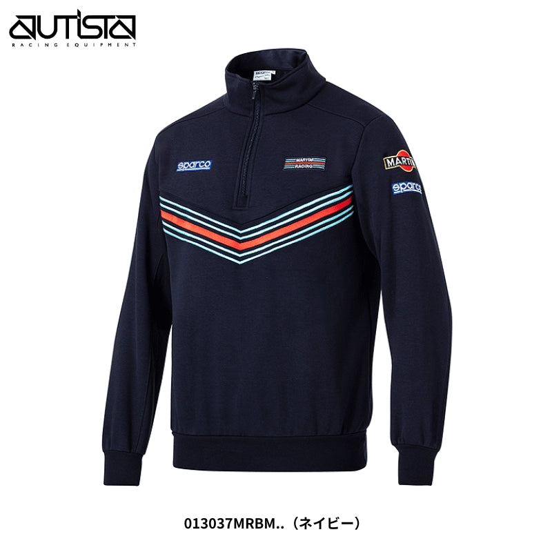 Sparco MARTINI RACING HALF ZIP SWEATSHIRT スパルコ マルティニ レーシング ハーフジップスウェットシャツ 2024年NEWモデル