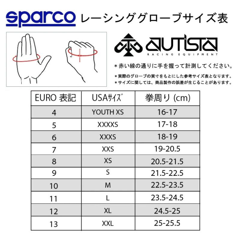 スパルコ レーシングカートグローブ ケータイドプラス　カート用　 Sparco K-TIDE+ FIA8877-2022公認　