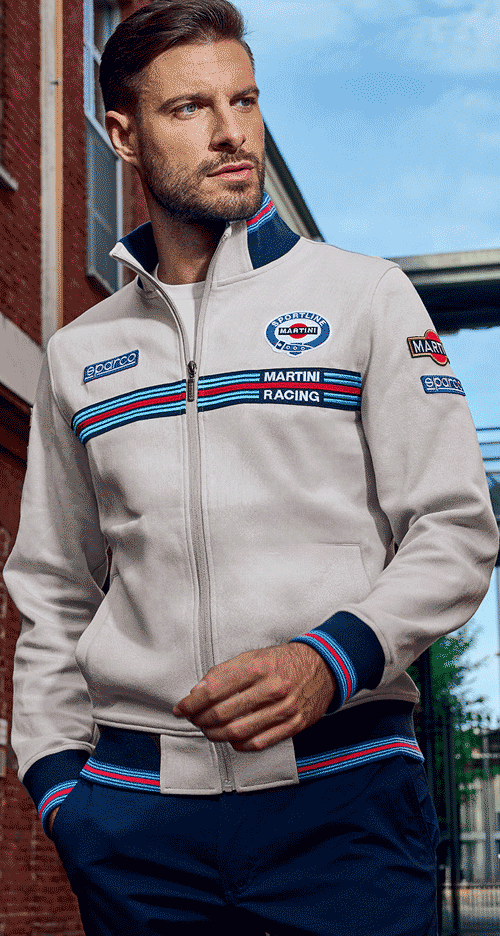 Sparco MARTINI RACING FULL ZIP SWEATSHIRT スパルコ マルティニ レーシング フルジップ スウェット 長袖　 レーシングウェア