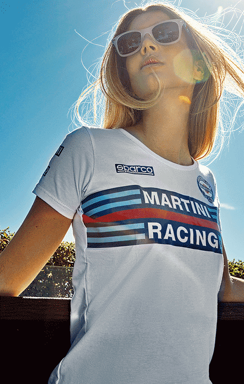 Sparco MARTINI RACING T-SHIRT REPLICA スパルコ マルティニ レーシング Tシャツ レプリカ レディース 2024年NEWモデル