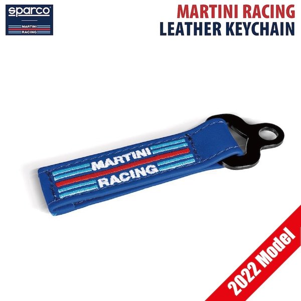 マルティニレーシング レザー キーチェーン 2022年モデル スパルコ SPARCO MARTINI LEATHER KEYCHAIN キーホルダー 革