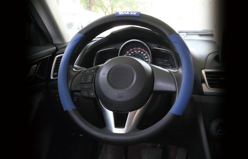 ステアリングアクセサリー スパルココルサ ステアリングカバー S ブルー SPC1109AZJS