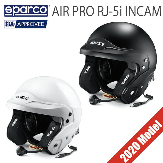 ヘルメット スパルコ AIR PRO RJ-5i エアプロ FIA公認 インターホンシステム付属 ブラック ホワイト