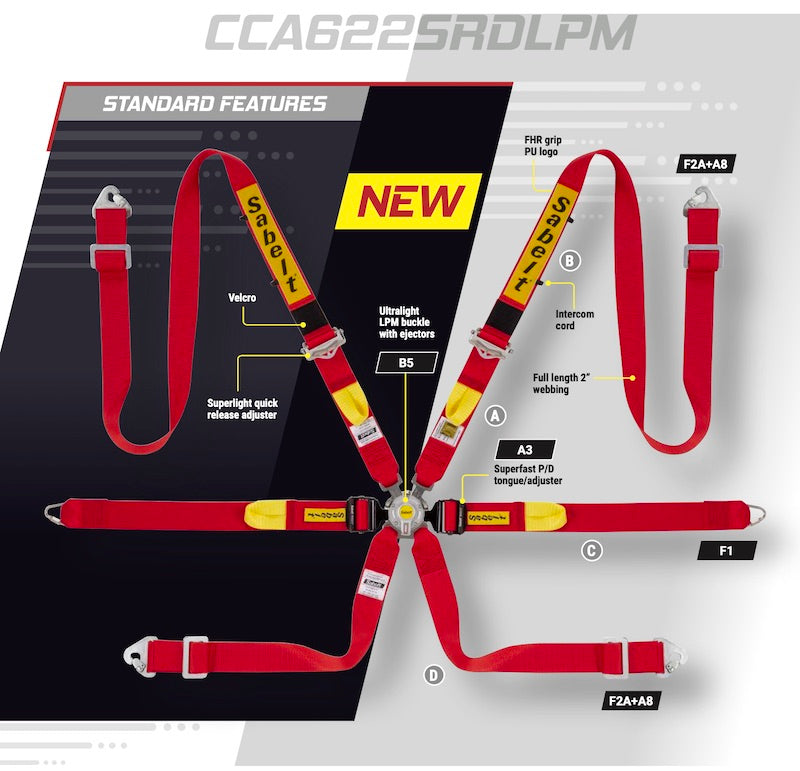 sabelt サベルト CCA622SRDLPM ハーネス 6点式シートベルト – スパルコ専門店アウティスタ