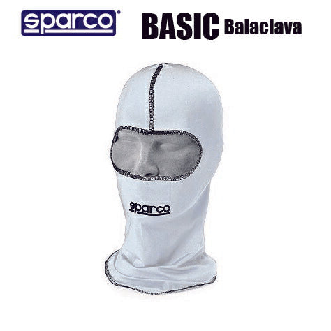 フェイスマスク ブラック ホワイト 4輪レース 黒 白 Sparco スパルコ BASIC BALACLAVA カート 走行会 吸汗 抗菌 スポーツ