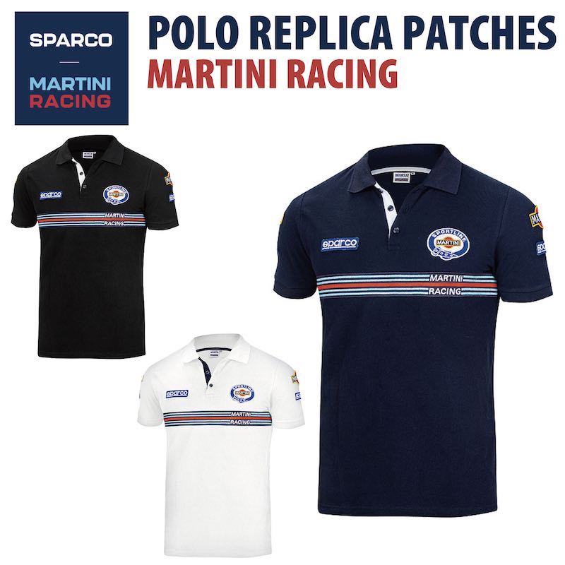 Sparco MARTINI POLO REPLICA PATCHES スパルコ マルティニ レーシング ポロ レプリカ 半袖　 レーシングウェア
