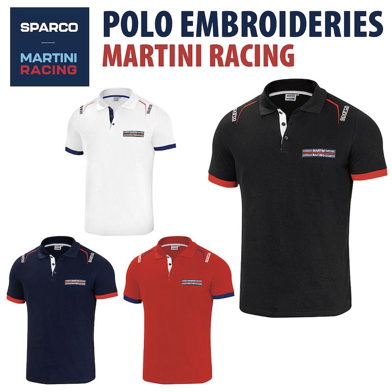 Sparco MARTINI POLO EMBROIDERIES スパルコ マルティニ レーシング ポロ エンブロイダリー 半袖　 レーシングウェア