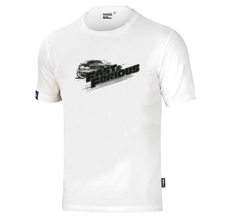 スパルコ × ワイルドスピード T-SHIRT 01308FFBI ホワイト Tシャツ 半袖