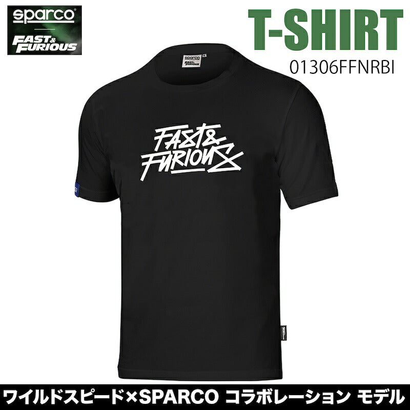 スパルコ × ワイルドスピード T-SHIRT 01306FFNRBI ブラック Tシャツ 半袖
