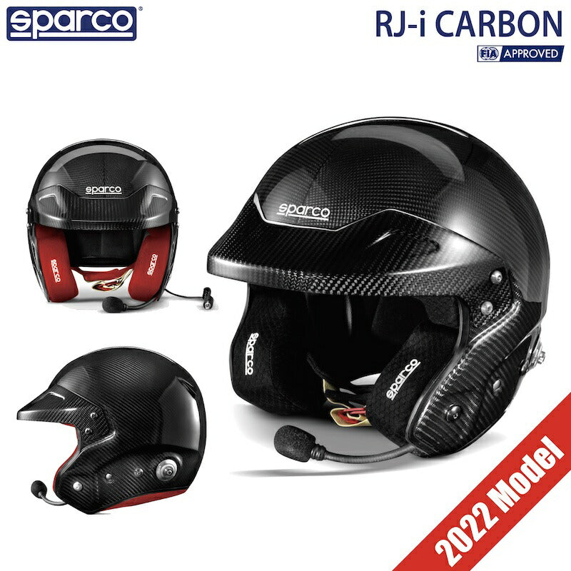 スパルコ ヘルメット RJ-i CARBON 2022年モデル FIA公認 Sparco アール ジェー アイ カーボン 4輪 走行会 ジェットヘルメット インカム